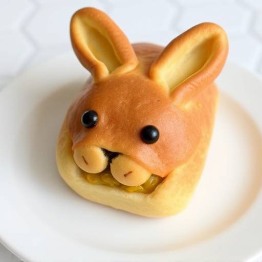 A bunny chow, a hollowed-out loaf of bread filled with curry