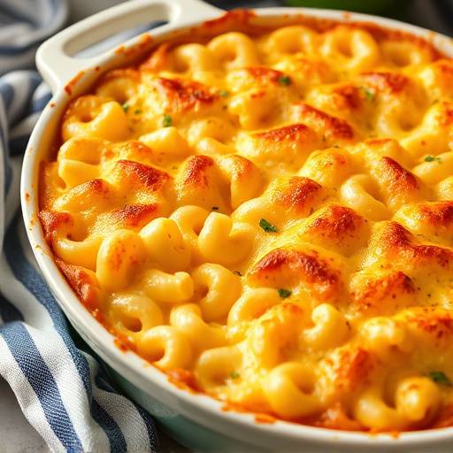 Macaroni and Cheese bake with a golden crust