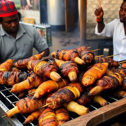 Shisa Nyama: A communal braai experience, showcasing grilled meats and sides.